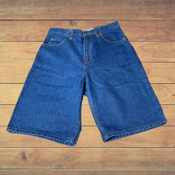 Vintage Jordache Jean Shorts Mens Size 32 Blue 10.5” Inseam NWT Deadstock Y2K - Picture 1 of 6